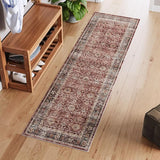 Boho Runner Rug-2x6 Washable Distressed Hallway Runner Oriental Medallion Carpet