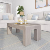 Modern Rectangular Coffee Table, Solid Wood, 40 Inch, Rectangle Coffee Table