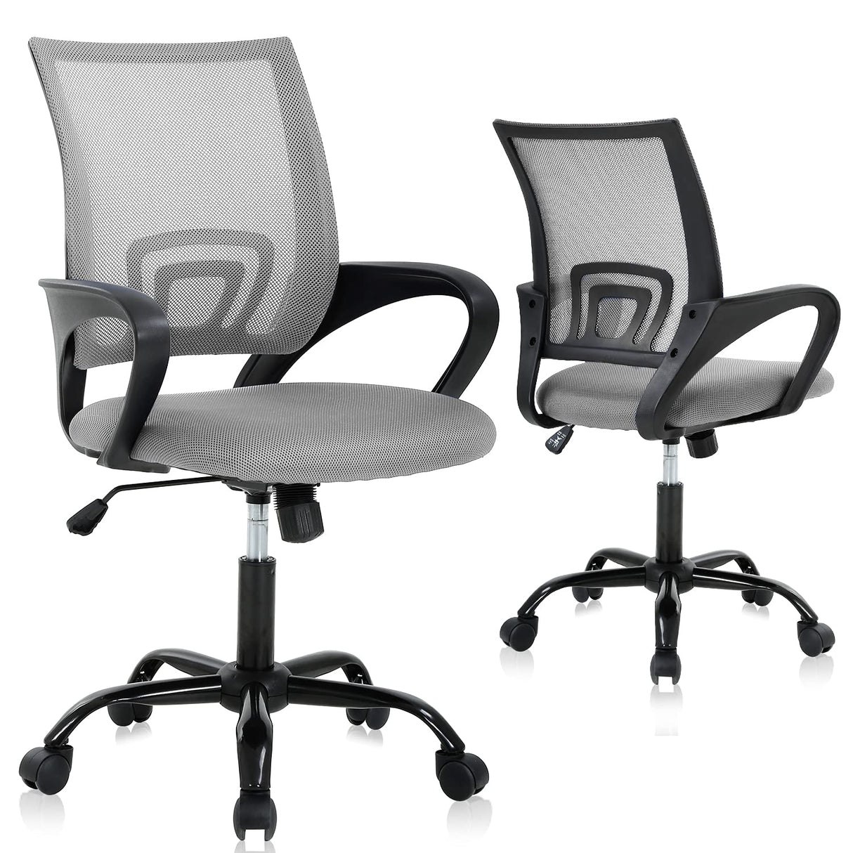 Office Chair Desk Chair with Lumbar Support & Armrest Height, 2 Pack Ergonomic