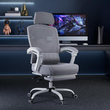 Home Office Desk Chair with Footrest, High-Back Mesh Rolling Swivel Reclining Chairs