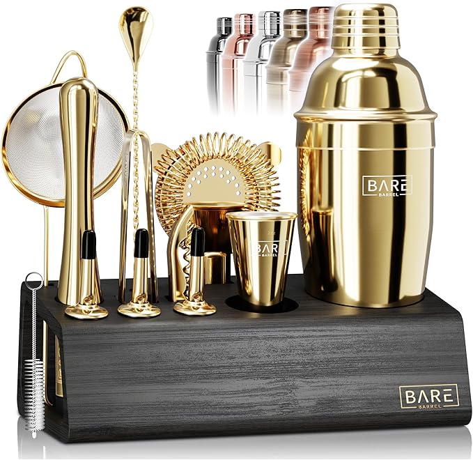 Mixology Bartender Kit Bar Set | 14-Piece Cocktail Shaker Set | Martini Barware Mixing