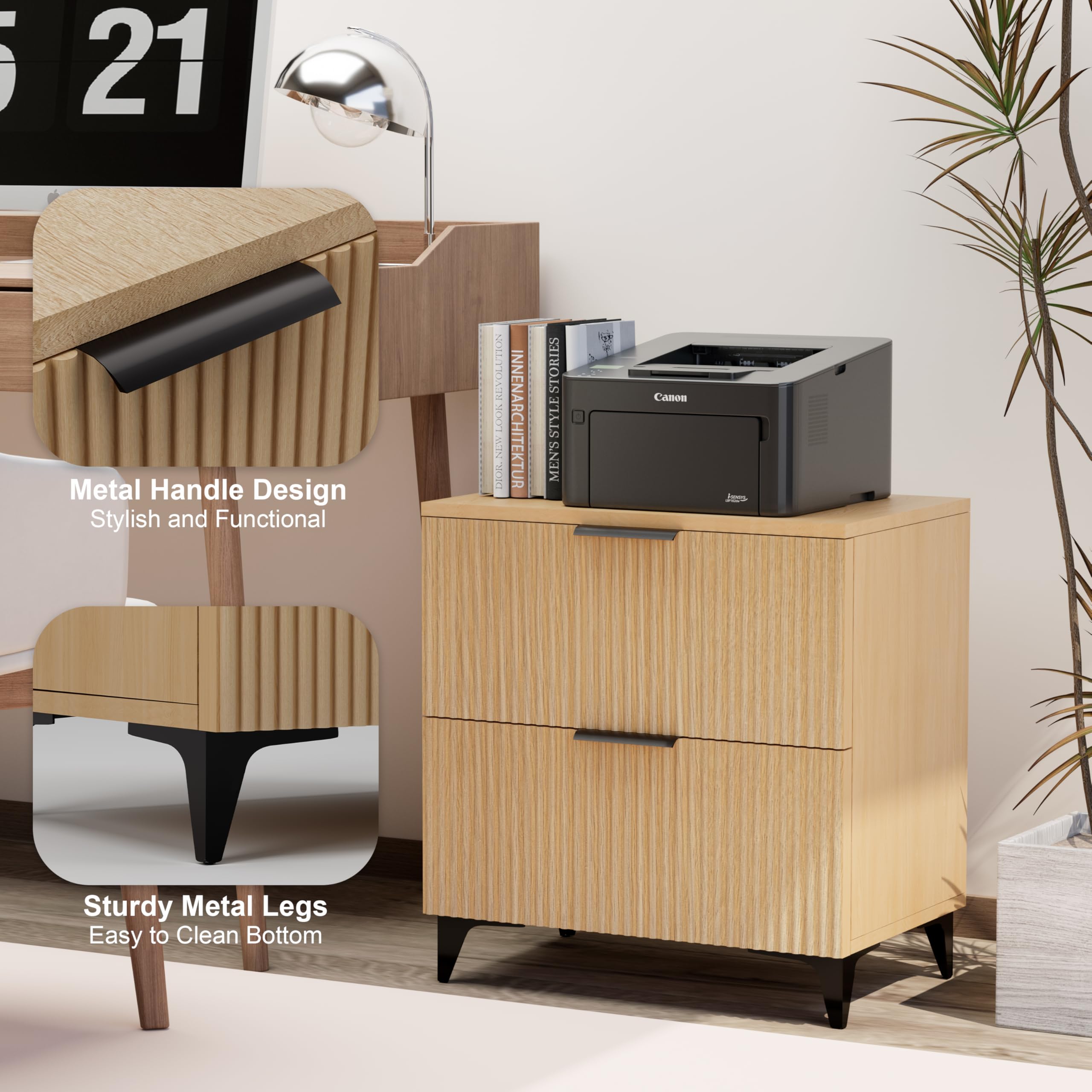 Nightstand Set of 2 with 2 Drawers Night Stand