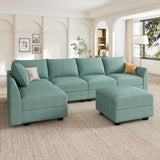 Modular Sofa Sectional L Shaped Couch with Storage Seat, Convertible Modular Sectional