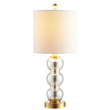 JYL1021C February 21" Glass/Metal LED Table Lamp Contemporary Bedside