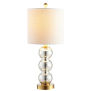JYL1021C February 21" Glass/Metal LED Table Lamp Contemporary Bedside