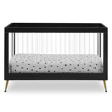 Sloane 4-in-1 Acrylic Convertible Crib - Includes Conversion Rails, Black w/Melted