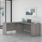 Studio C 72W x 30D L Shaped Desk with 42W Return in Storm Gray