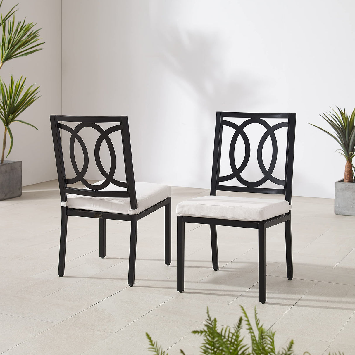 Chambers 2-Piece Outdoor Chair Set, Dining Patio Chairs for Deck