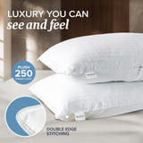 King Size Memory Foam (Adjustable Fill) Bed Pillows Set of 2 - Cooling Shredded Foam