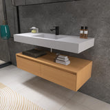 Floating Vanity Bathroom 47 Inch Wall Mounted Bathroom Storage Cabinet Single