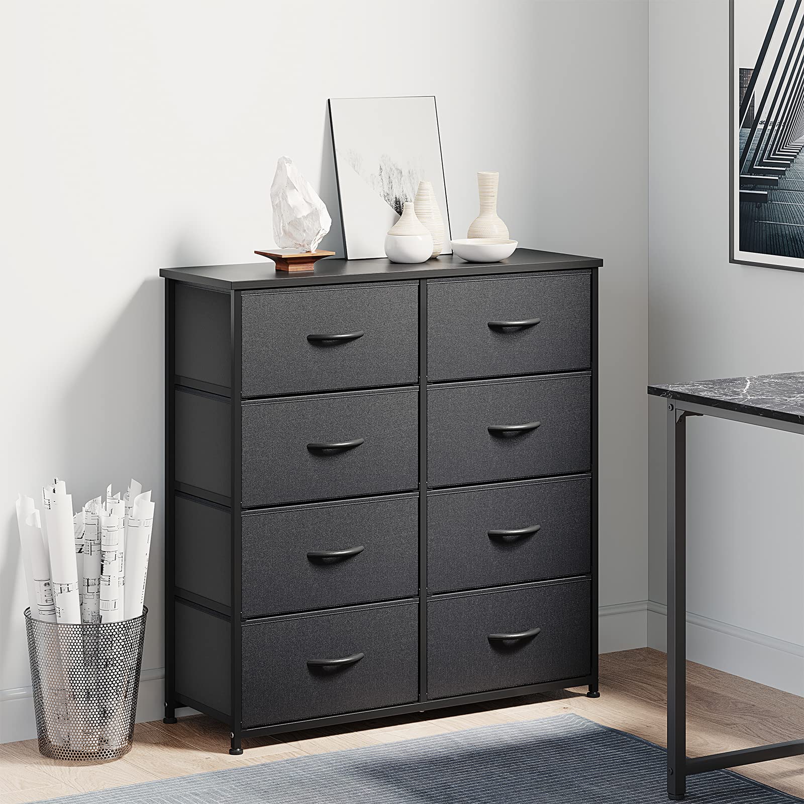 Dresser for Bedroom, Tall Fabric Dresser of Chest