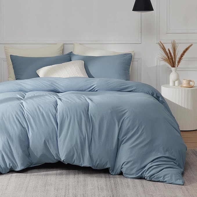 Jersey Knit Cotton Duvet Cover, Ultra Soft T-Shirt Cotton Comforter Cover King Size