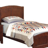 Arched Headboard and Footboard, Dark Cherry Brown Wood