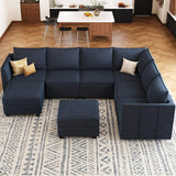 Oversized Modular Sectional Sofa Velvet U Shaped Couch