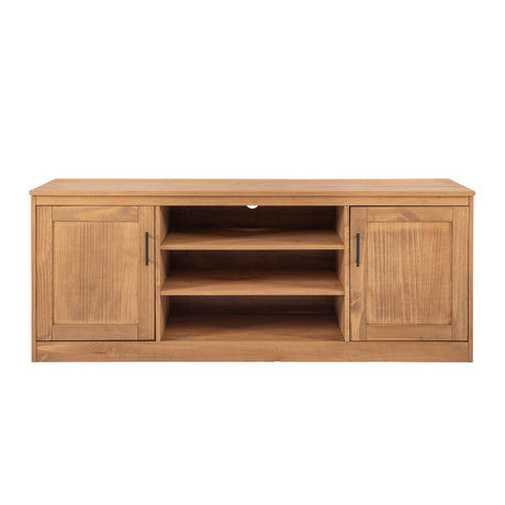 Natural Victor Solid Brazilian Pine Two Door TV Media Stand