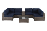 8 Piece Rattan Sectional Set with Cushions [CM-2110] (8 Piece)
