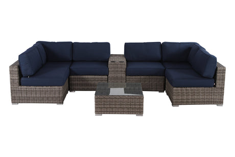 8 Piece Rattan Sectional Set with Cushions [CM-2110] (8 Piece)