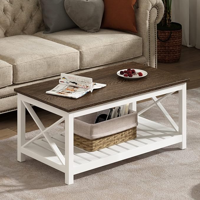 Coffee Table, Rustic Vintage Farmhouse Living Room Table