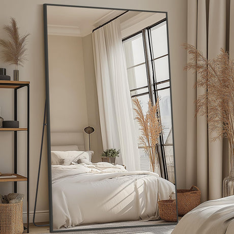 Full Length Mirror, 44"x72" Oversized Floor Mirror Freestanding, Large Full Body Mirror