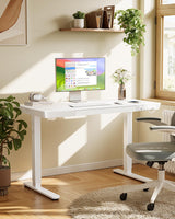 Standing Desk with Drawer, 48 x 24 inch Whole Piece Tabletop Electric Standing Desk