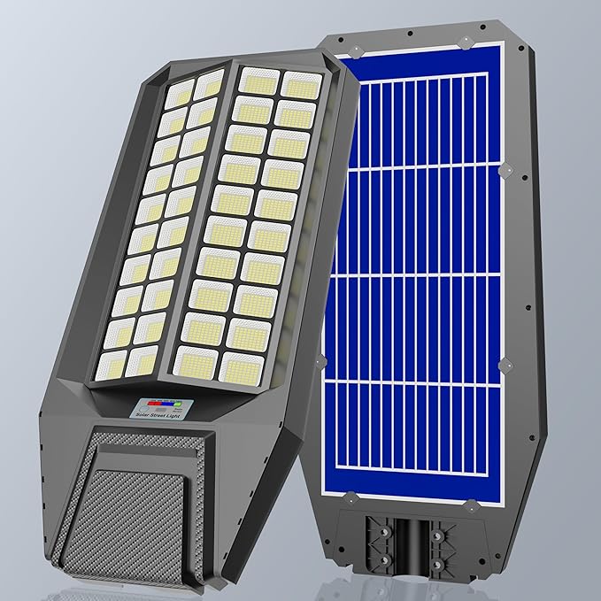 2Pack Solar Street Lights Outdoor Waterproof, 8000W Solar Lights Outdoor 7000K Street