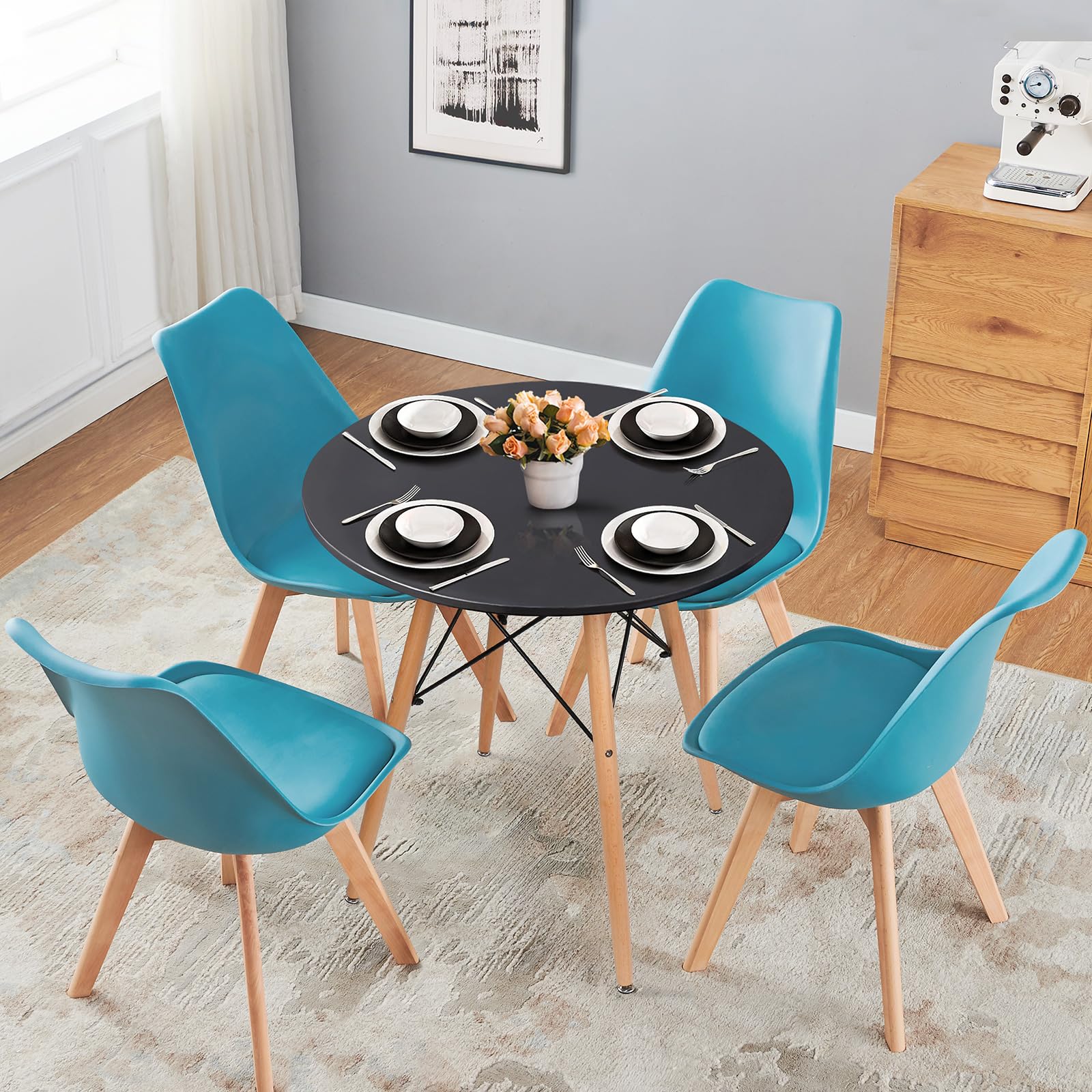 Round Kitchen Dining Table 32'' Modern Leisure Dining Room Table