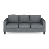 Bayonne Modern Upholstered 3-Seater Sofa Couch for Living Room, Gunmetal