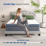 Queen Mattress, DIGLANT 14 Inch Queen Plush Hybrid Mattress with Gel Memory Foam