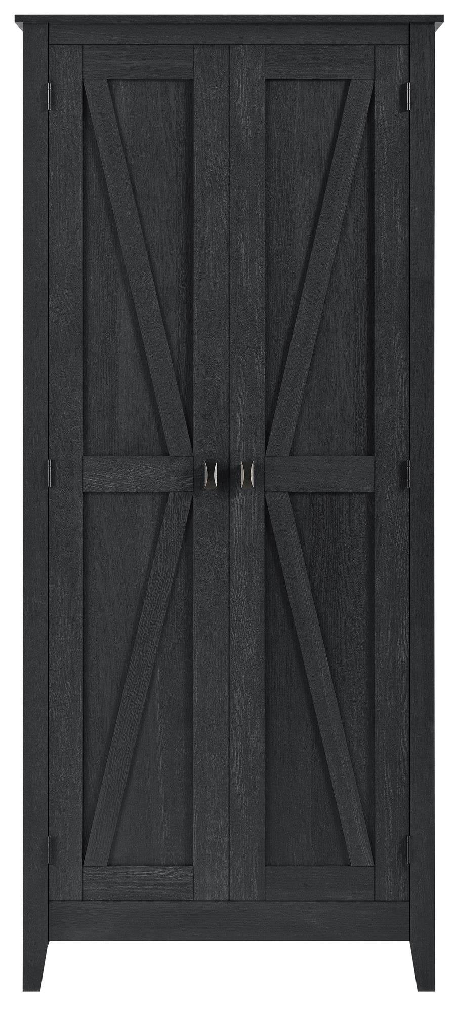 Evolution Farmington 31.5" Wide Storage Cabinet, Black Oak