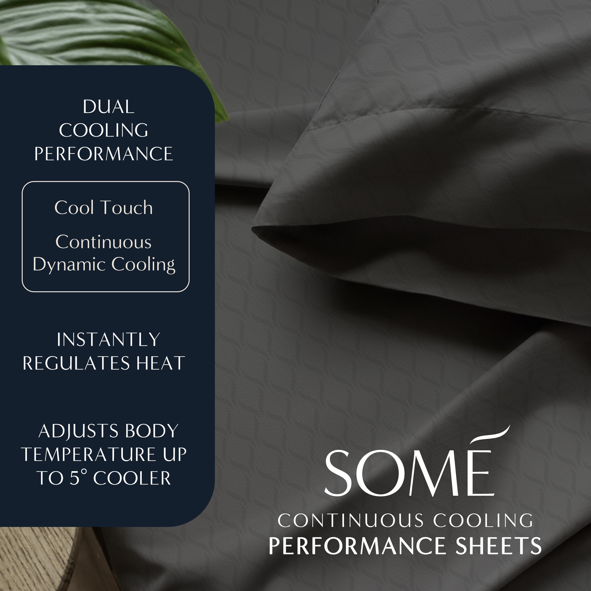Cooling Sheets for Ultimate Temperature Control, King Size 4 Pc Sheet Set - Made from