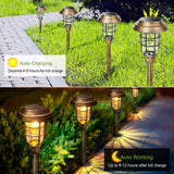 Solar Outdoor Lights, 8 Pack Bright Solar Pathway Lights Outdoor Waterproof, Up to 12