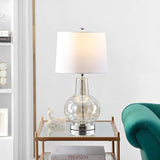 Lighting Collection Atlas Blue Crackle/ Light Grey Shade 24-inch Bedroom Living