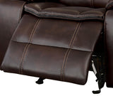 Homelegance Bastrop 79" Double Glider Reclining Loveseat (Manual), Brown