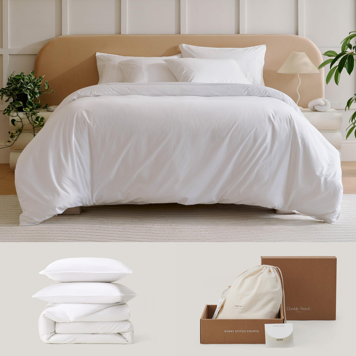 Percale Duvet Cover - Cotton Tencel Lyocell Duvet Cover Set, Crisp Breathable,