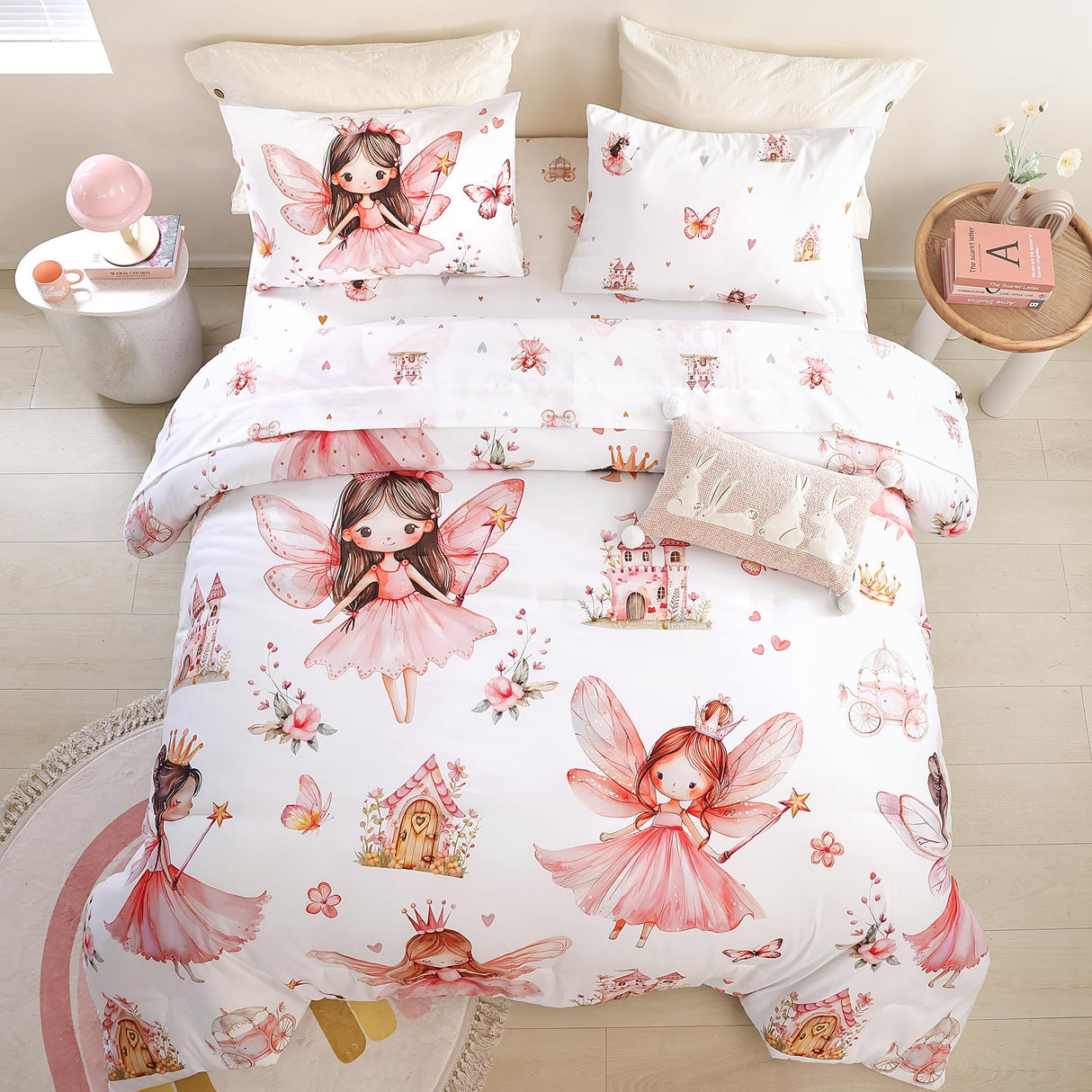 Queen Comforter Set 7 Pieces and 5 Pieces Twin Comforter Set for Girls