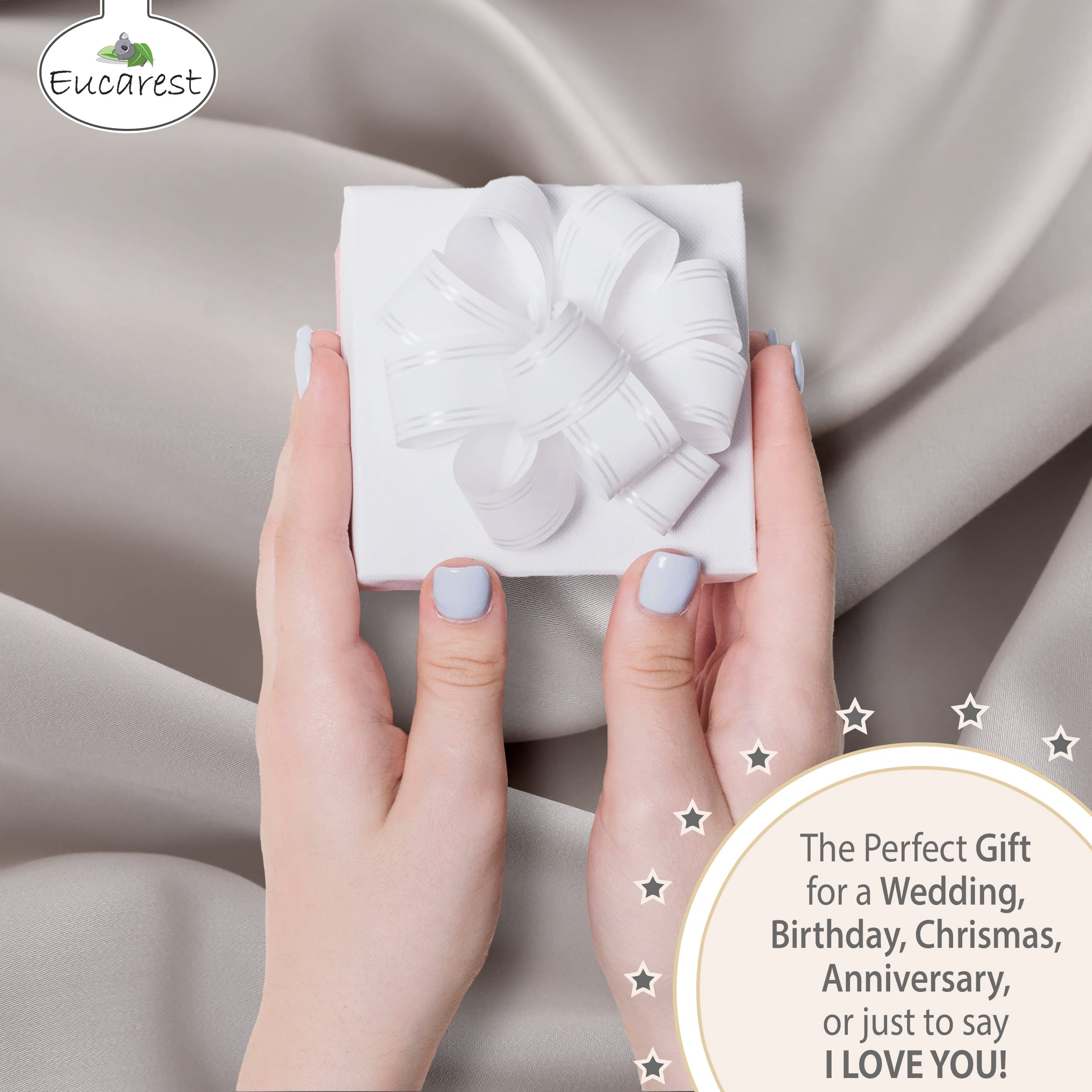 Eucalyptus Lyocell Bed Sheets, Hypoallergenic 100% Organic Tencel, Thermal