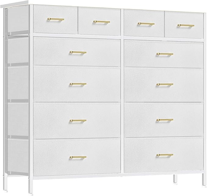 Compact 12 Drawers Dresser for Bedroom, Fabric Storage Tower