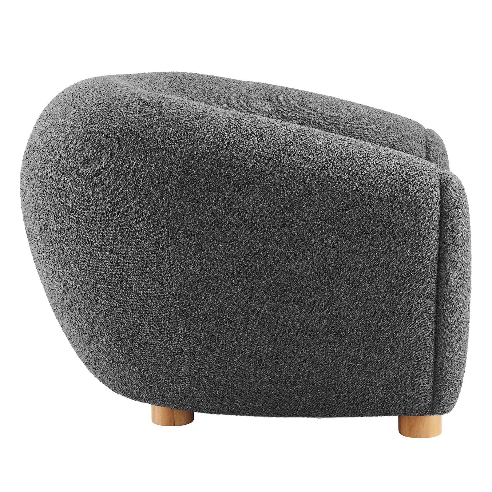 Upholstered Fabric, Armchair, Charcoal