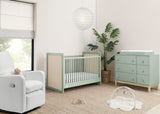 babyGap Liam 4-in-1 Convertible Crib - Greenguard Gold Certified, Sage Green/Natural