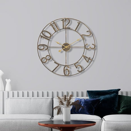 Large Wall Clock for Living Room Decor - Wall Clock for Kitchen - 24 inch (60 CM) Wall Clock Decorative