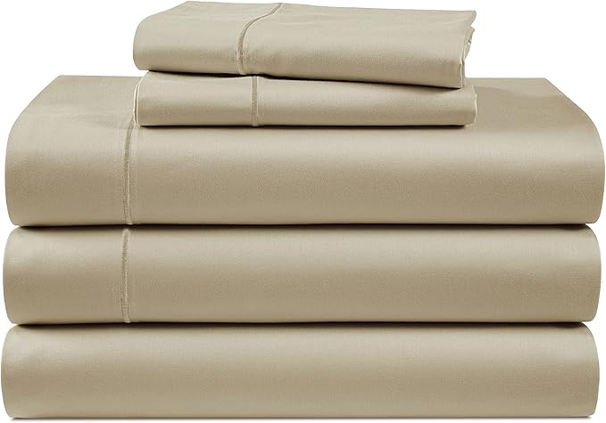 Luxury 100% Egyptian Cotton Bed Sheets - 1000 Thread Count 4-Piece Mineral King Set Bedding Sateen Weave