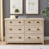 Modern Farmhouse 6-Drawer Framed Dresser with Half-Moon Handles