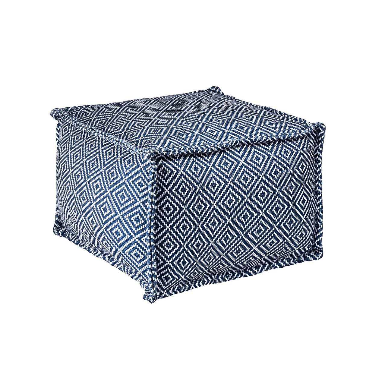 Aztec Print Indoor/Outdoor Ottoman Pouf