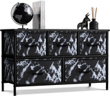 Dresser with 5 Drawers - Storage Chest Organizer Unit with Steel Frame,