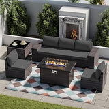 7 Piece Patio Furniture Sets Outdoor Conversation Sofa Set