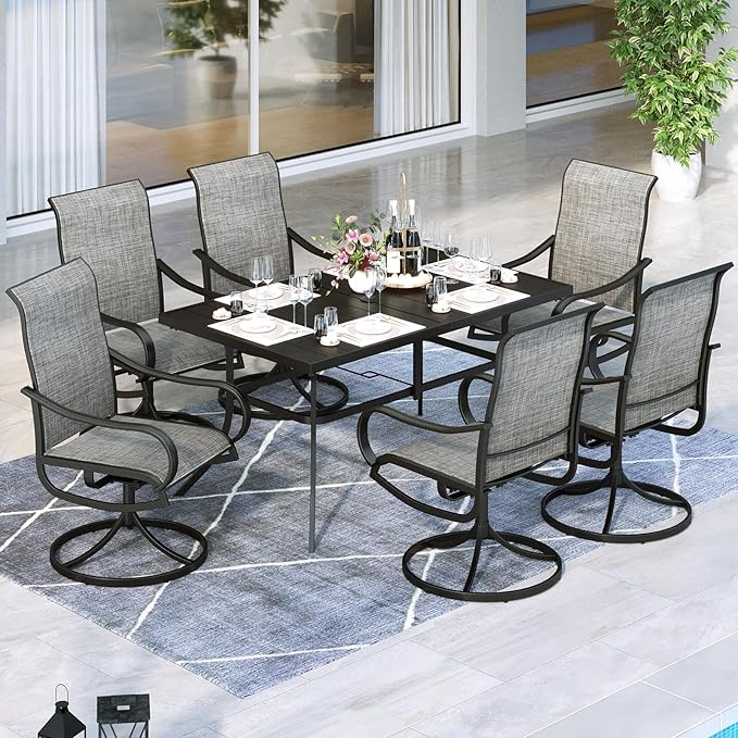 Outdoor Patio Dining Set for 6, Outdoor Furniture Set
