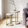 Lula Nesting Round Side Set of 2, Accent End Table for Living Room