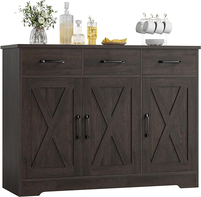 Modern Farmhouse Sideboard Buffet Cabinet