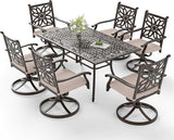 6-Person Rectangular Cast Aluminium Outdoor Dining Table