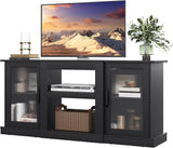 Retro TV Stand for 65 inch TV, TV Console Cabinet with Storage